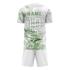 Dragon Custom Team Adult Youth White Soccer Jersey Set
