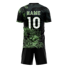 Dragon Custom Team Adult Youth Black Soccer Jersey Set