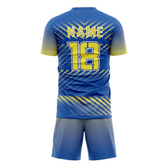 Pioneer Custom Team Adult Youth Blue Soccer Jersey Set