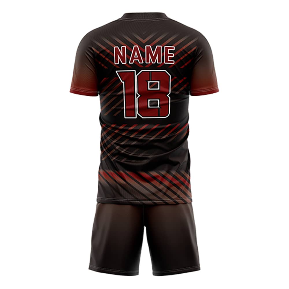 Pioneer Custom Team Adult Youth Dark Red Soccer Jersey Set