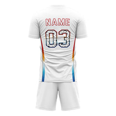 Iridescent Custom Team Adult Youth White Soccer Jersey Set