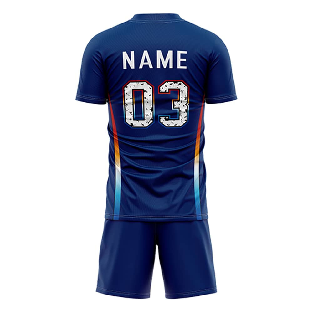 Iridescent Custom Team Adult Youth Blue Soccer Jersey Set
