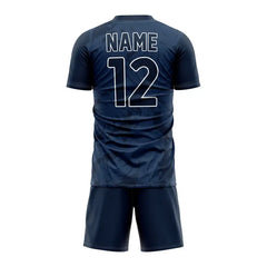 Custom Blue Leaves Team Soccer Jersey Uniform Set