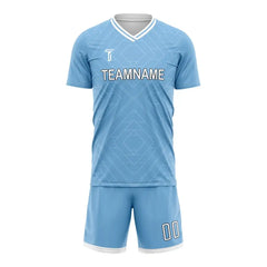 Custom Blue Diamond Team Soccer Jersey Uniform Set