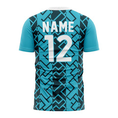 Geometric Custom Team Adult Youth Blue Soccer Jersey