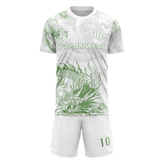 Dragon Custom Team Adult Youth White Soccer Jersey Set
