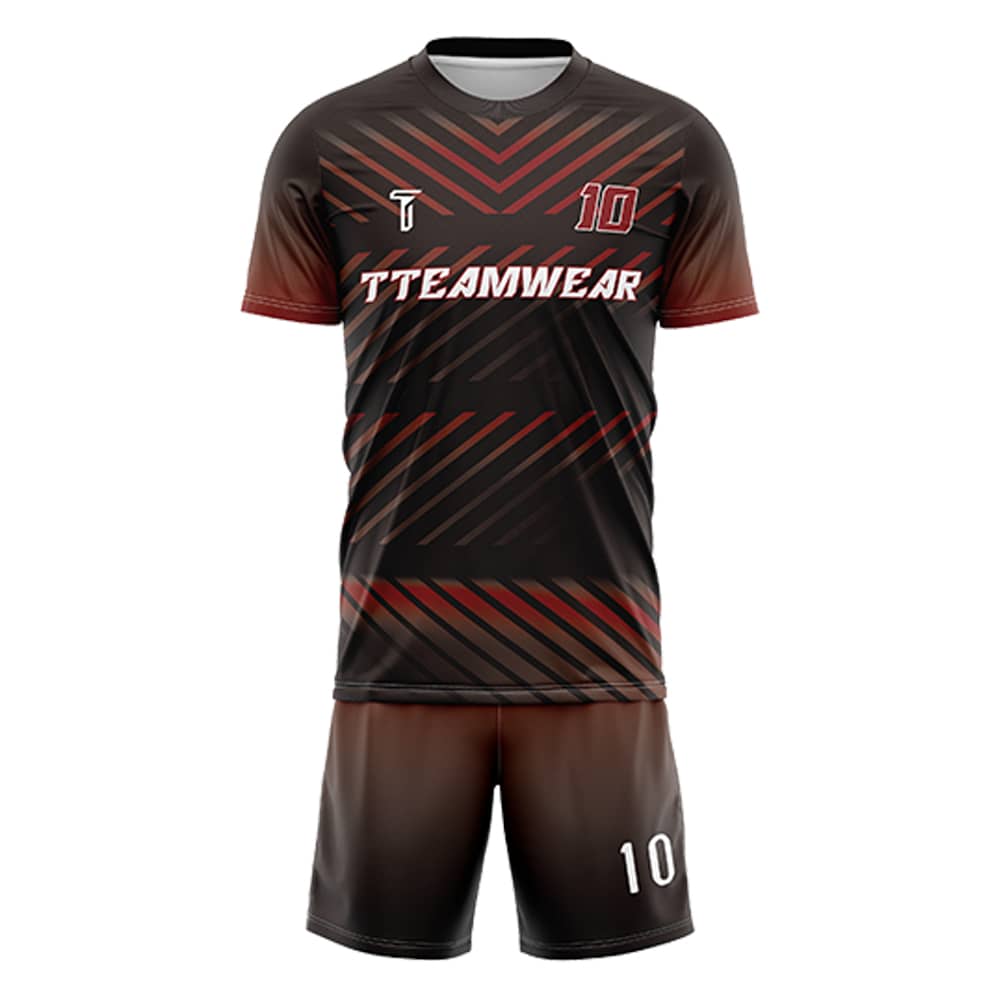 Pioneer Custom Team Adult Youth Dark Red Soccer Jersey Set