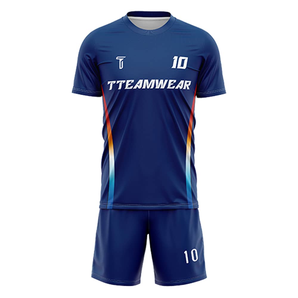 Iridescent Custom Team Adult Youth Blue Soccer Jersey Set