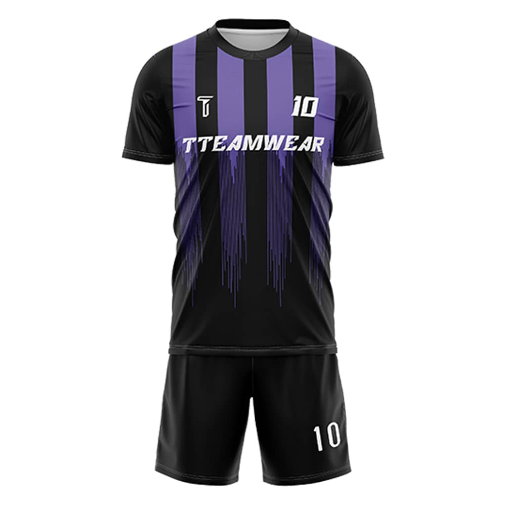 Violet Stripes Custom Team Adult Youth Soccer Jersey Set