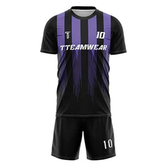 Violet Stripes Custom Team Adult Youth Soccer Jersey Set