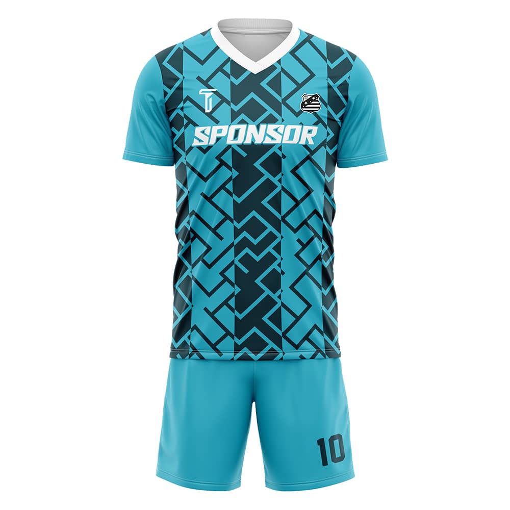 Geometric Custom Team Soccer Jersey Set