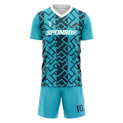 Geometric Custom Team Soccer Jersey Set