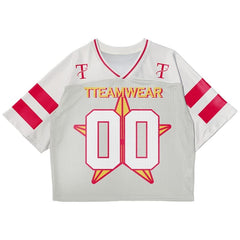 Custom Pink Star Oversized Football Jersey Street Fashion T-shirt