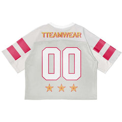 Custom Pink Star Oversized Football Jersey Street Fashion T-shirt