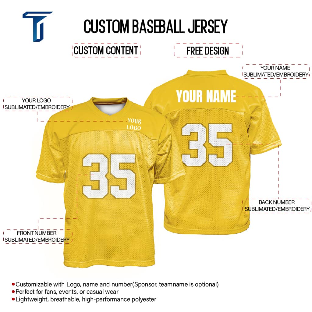 Custom Bumblebee Oversized Football Jersey Street Fashion T-shirt