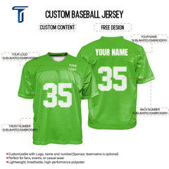 Custom Shamrock Oversized Football Jersey Street Fashion T-shirt