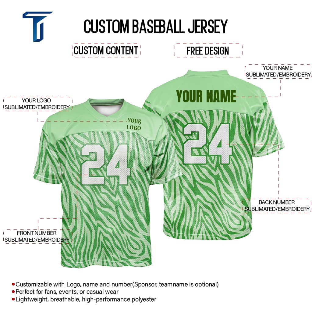 Custom Jungle Oversized Football Jersey Street Fashion T-shirt