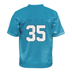 Custom Cerulean Oversized Football Jersey Street Fashion T-shirt