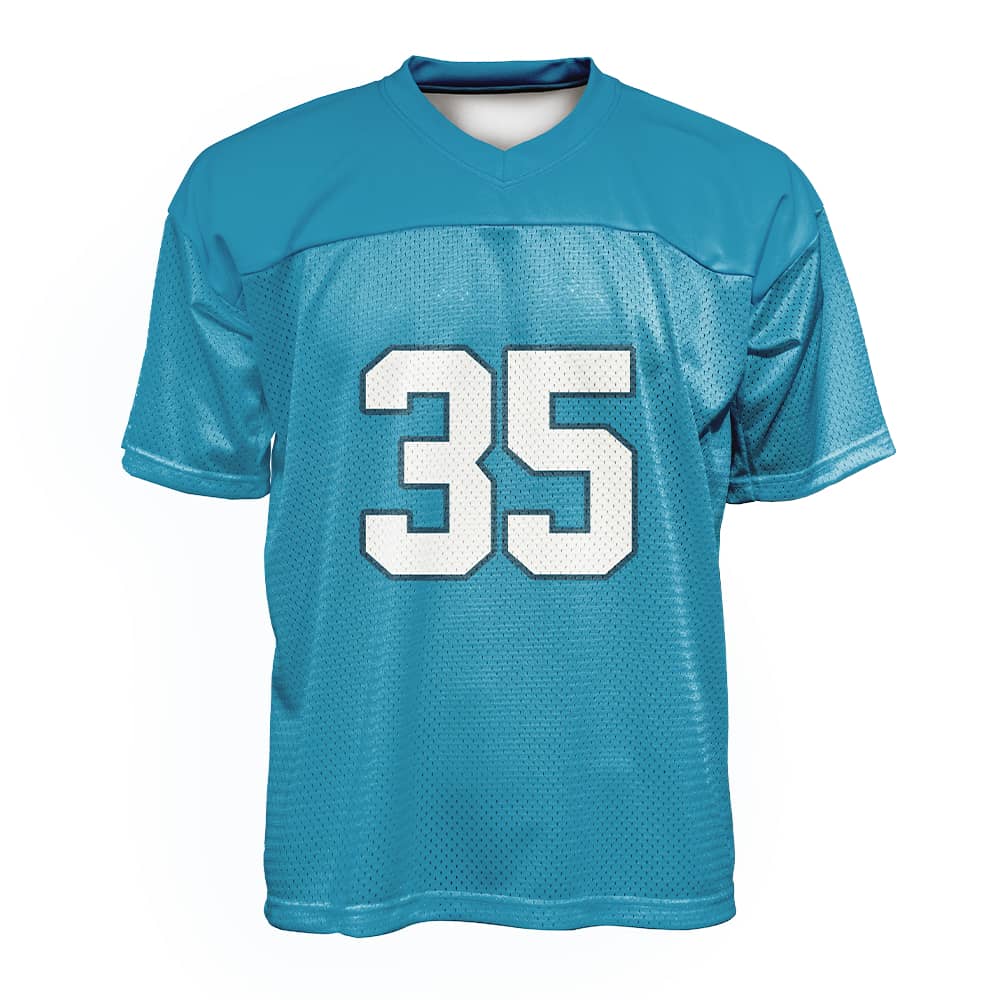 Custom Cerulean Oversized Football Jersey Street Fashion T-shirt