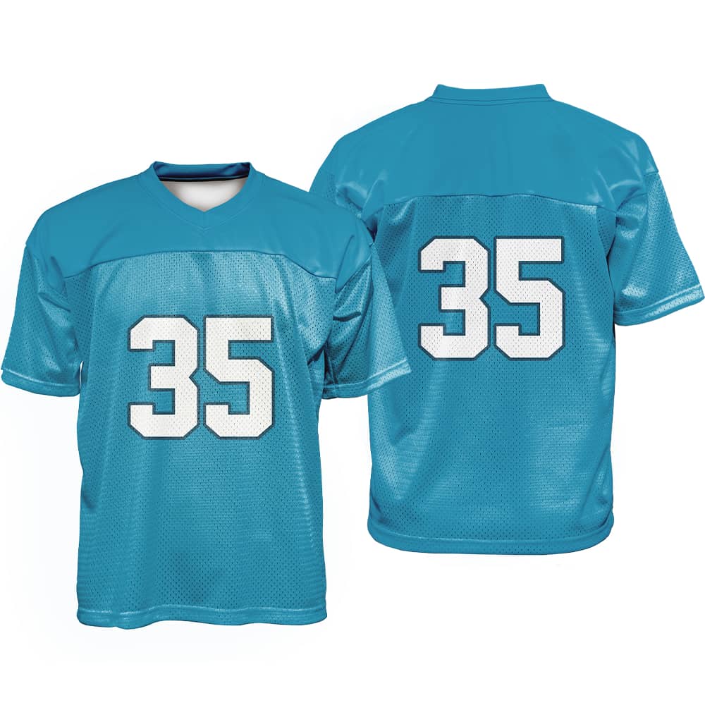 Custom Cerulean Oversized Football Jersey Street Fashion T-shirt