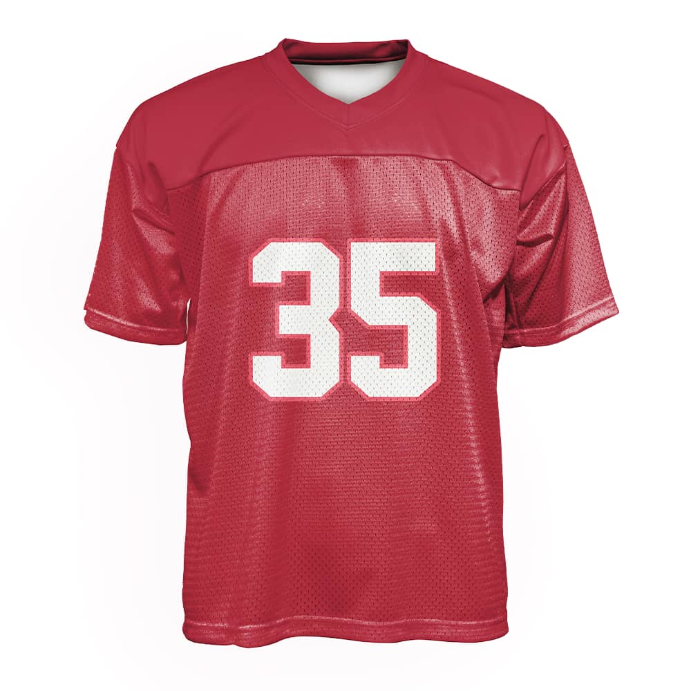 Custom Crimson Oversized Football Jersey Street Fashion T-shirt