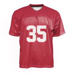 Custom Crimson Oversized Football Jersey Street Fashion T-shirt