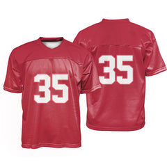 Custom Crimson Oversized Football Jersey Street Fashion T-shirt