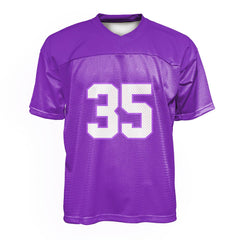 Custom Violet Oversized Football Jersey Street Fashion T-shirt