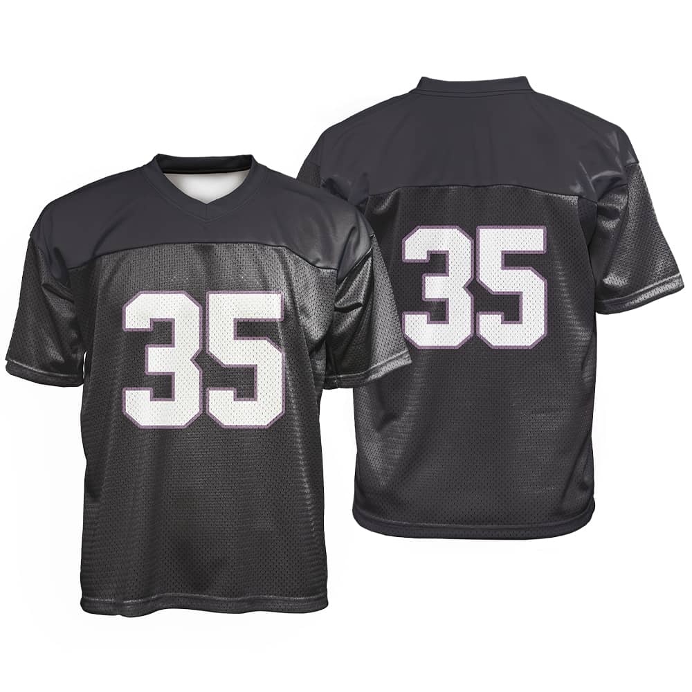 Custom Black Oversized Football Jersey Street Fashion T-shirt
