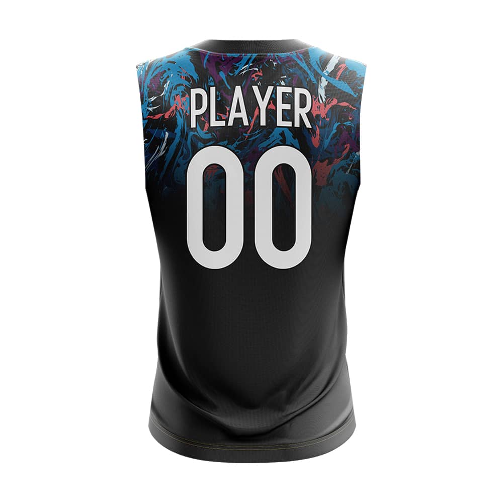 Neon Chaos Compression 7V7 Flag football Jersey 3D back