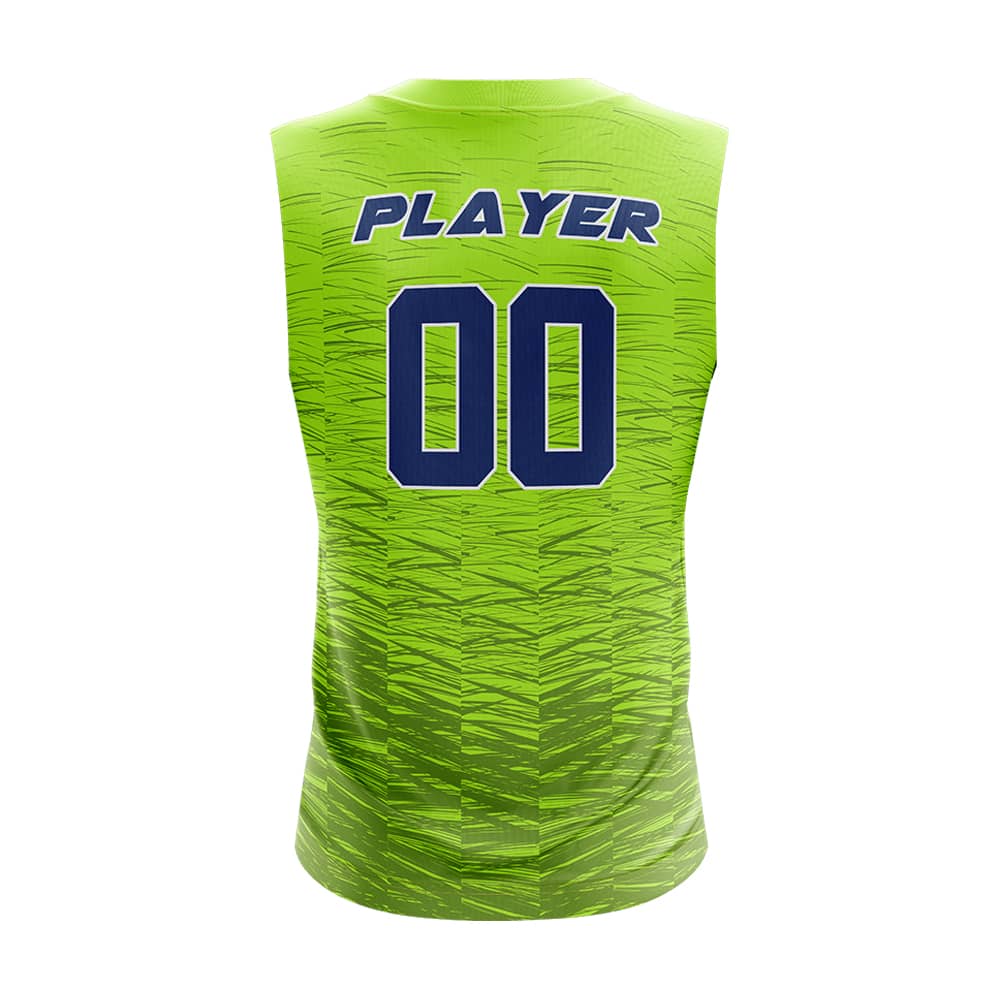 Lime Matrix Compression 7V7 Flag football Jersey 3D back
