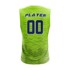 Lime Matrix Compression 7V7 Flag football Jersey 3D back