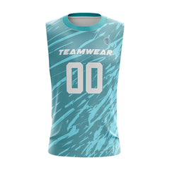Aqua Slash Compression 7V7 Flag football Jersey 3D front