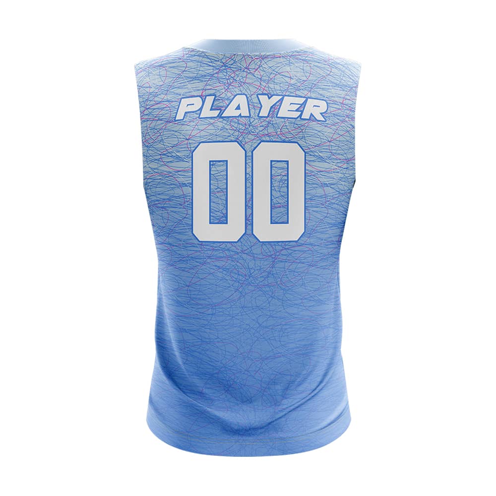 Wire Mesh Compression 7V7 Flag football Jersey 3D back