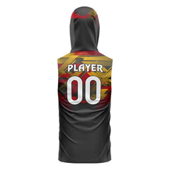 Halo Stripe Hooded Compression 7V7 Flag football Jersey 3D back