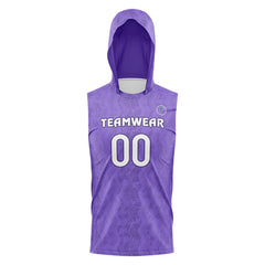 Violet Hoodie Compression 7V7 Flag football Jersey 3D front