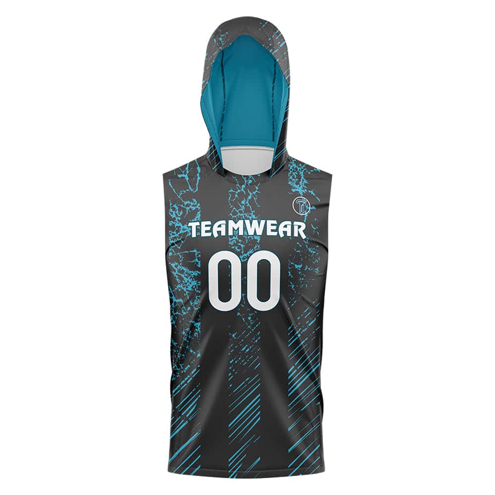 Marble Trace Hoodie Compression 7V7 Flag football Jersey 3D back