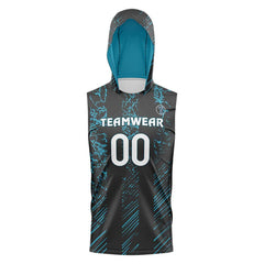 Marble Trace Hoodie Compression 7V7 Flag football Jersey 3D back