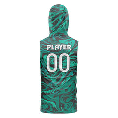Pixel Hoodie Compression 7V7 Flag football Jersey 3D back