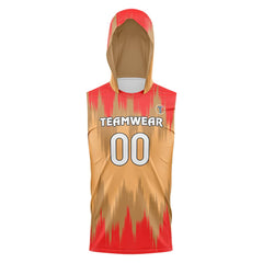 Flame Hooded Compression 7V7 Flag football Jersey 3D front