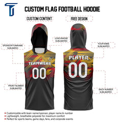 Halo Stripe Hooded Compression 7V7 Flag football Jersey custom content