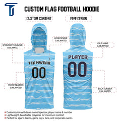 Glacier Hooded Compression 7V7 Flag football Jersey custom content