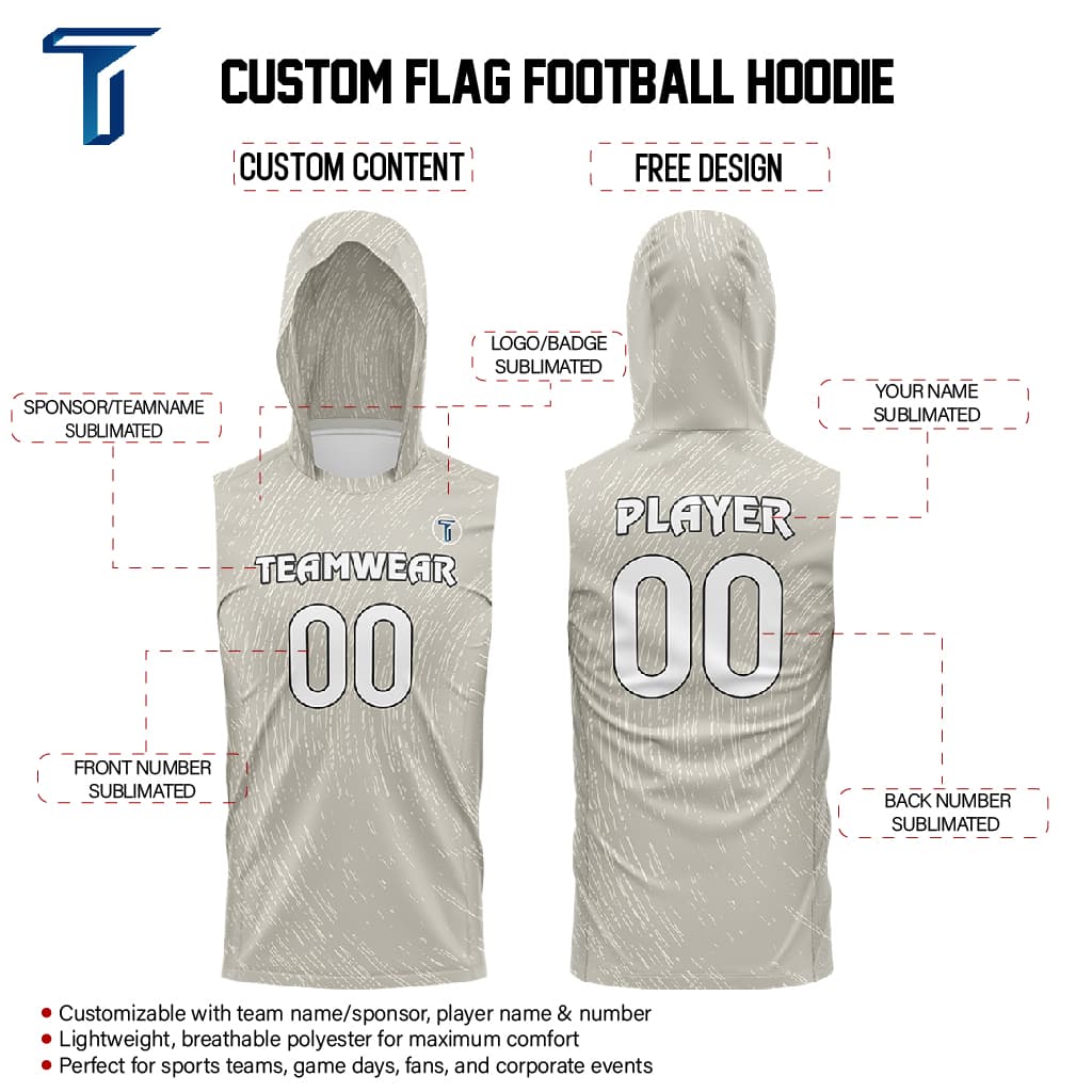 Orbit Hooded Compression 7V7 Flag football Jersey custom content