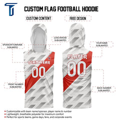 Garnet Slash Hoodie Compression 7V7 Flag football Jersey custom content