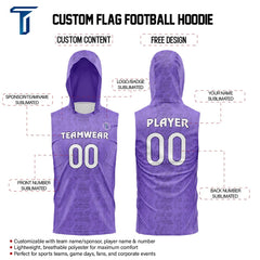 Violet Hoodie Compression 7V7 Flag football Jersey custom content