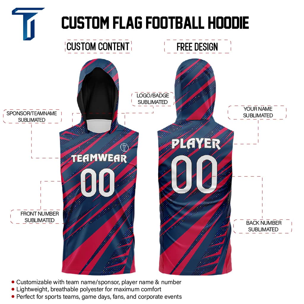 Trailblazer Hoodie Compression 7V7 Flag football Jersey custom content