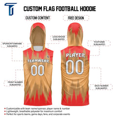 Flame Hooded Compression 7V7 Flag football Jersey custom content