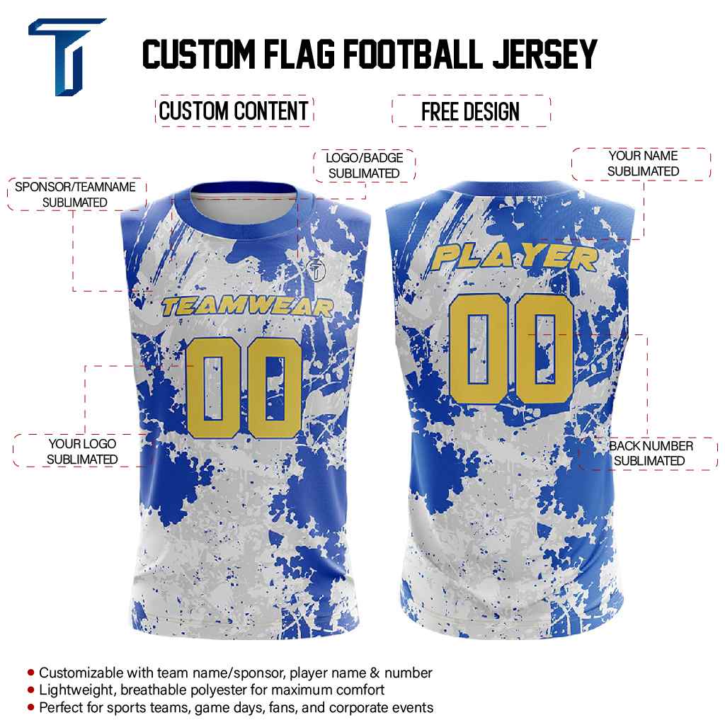 Paint Rush Compression 7V7 Flag football Jersey custom content