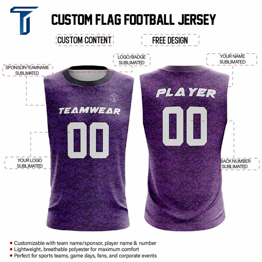 Granite Fade Compression 7V7 Flag football Jersey custom content