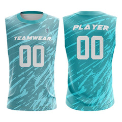 Aqua Slash Compression 7V7 Flag football Jersey 3D effect